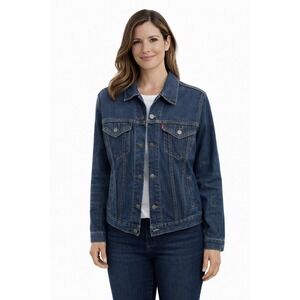 Levi's Trucker Denim Jacket Size Large Classic Blue Cotton Button Front